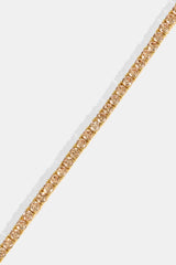 Champagne Tennis Bracelet - 3mm - Gold