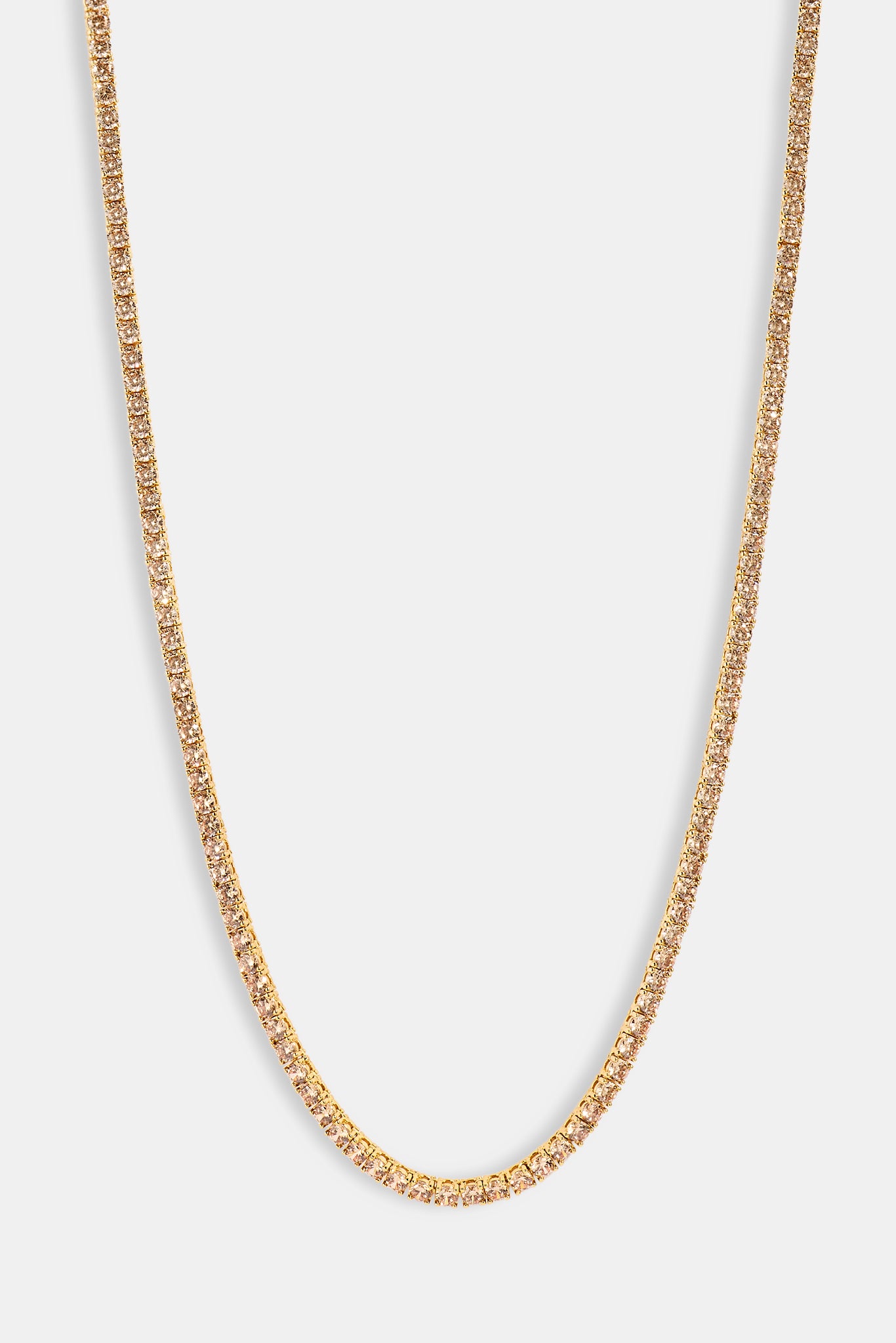 Champagne Tennis Chain - 3mm - Gold