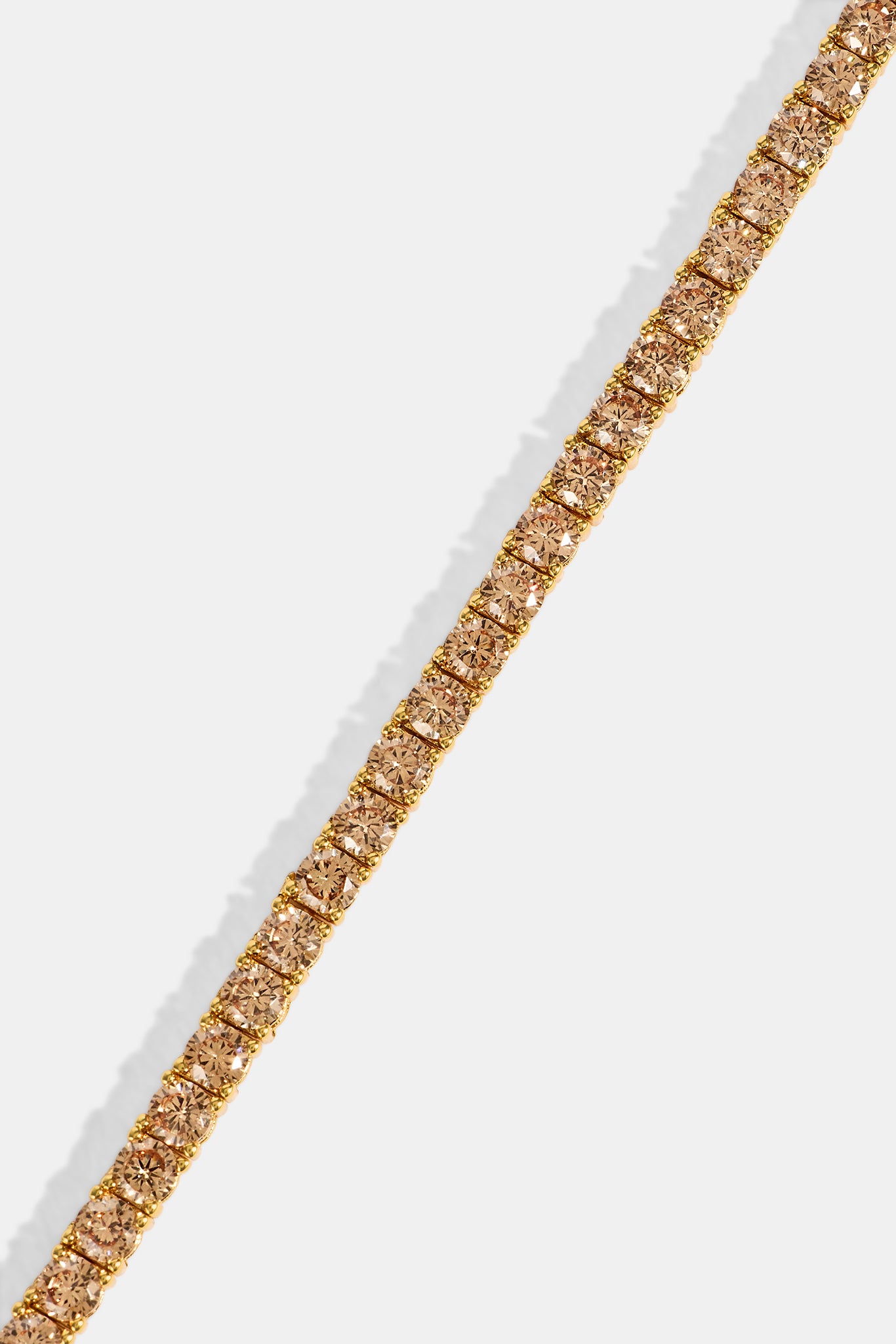 Champagne Tennis Chain - 3mm - Gold