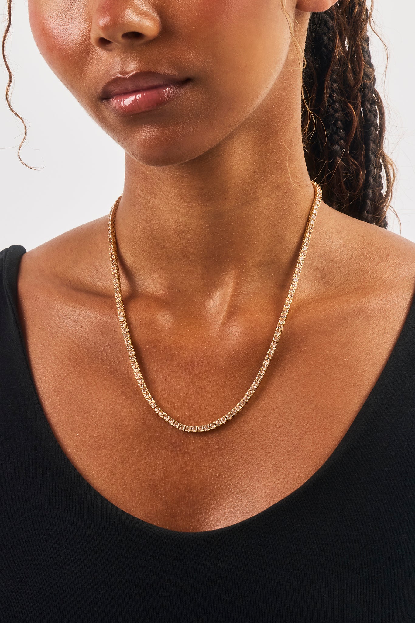 Champagne Tennis Chain - 3mm - Gold