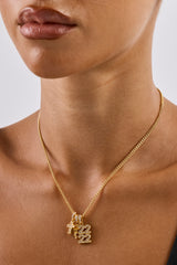 Cherub Triple Motif Necklace - 12mm - Gold