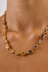 Chocolate Heart Multi Gemstone Chain - 6mm