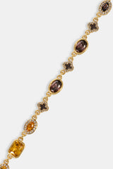 Chocolate Motif Multi Gemstone Chain - 6mm