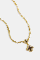 Chocolate Double Motif Necklace - 10mm