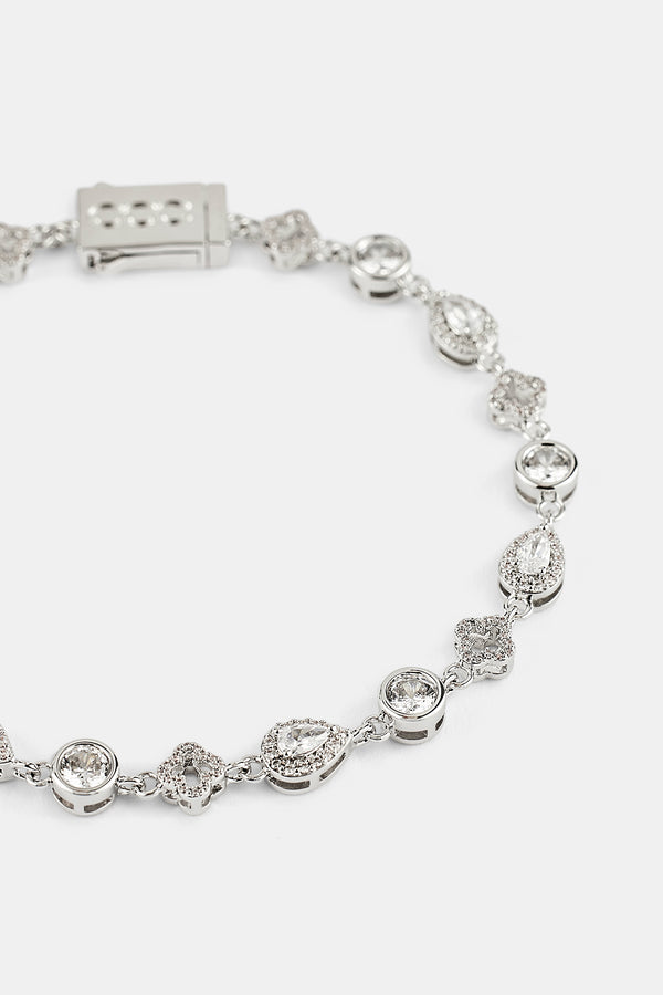 Armband mit Motiv und klarem Edelstein – 6 mm