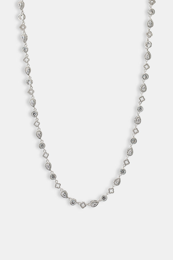 Motivkette mit klarem Edelstein – 6 mm