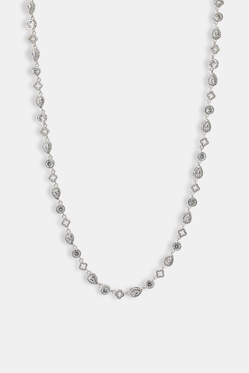 Motivkette mit klarem Edelstein – 6 mm