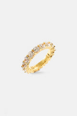 Tennisring mit klarem, rundem Stein – 4 mm