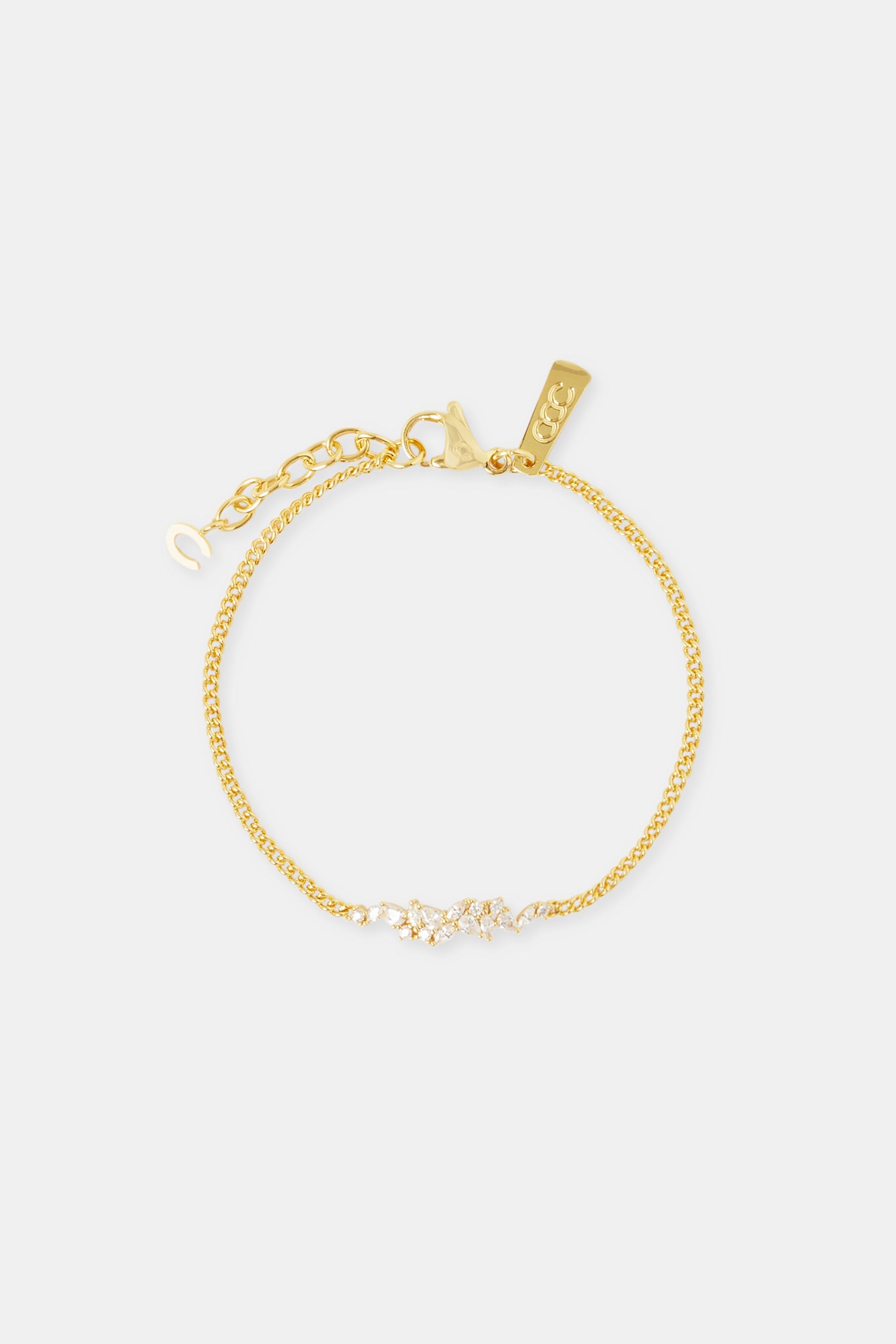 Cluster Oval CZ Bracelet - 5mm - Gold