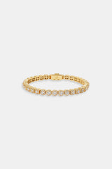 Clustered Tennis Armband - 5mm - Gold