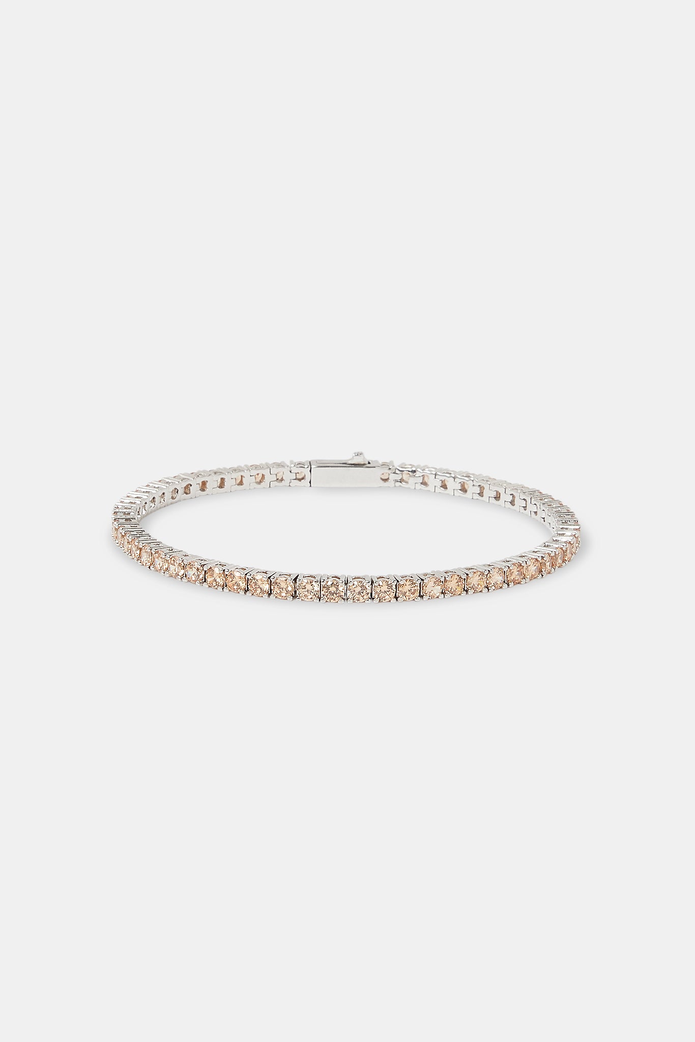 Champagne Tennis Bracelet - 3mm - White