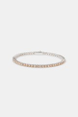 Champagne Tennis Bracelet - 3mm - White