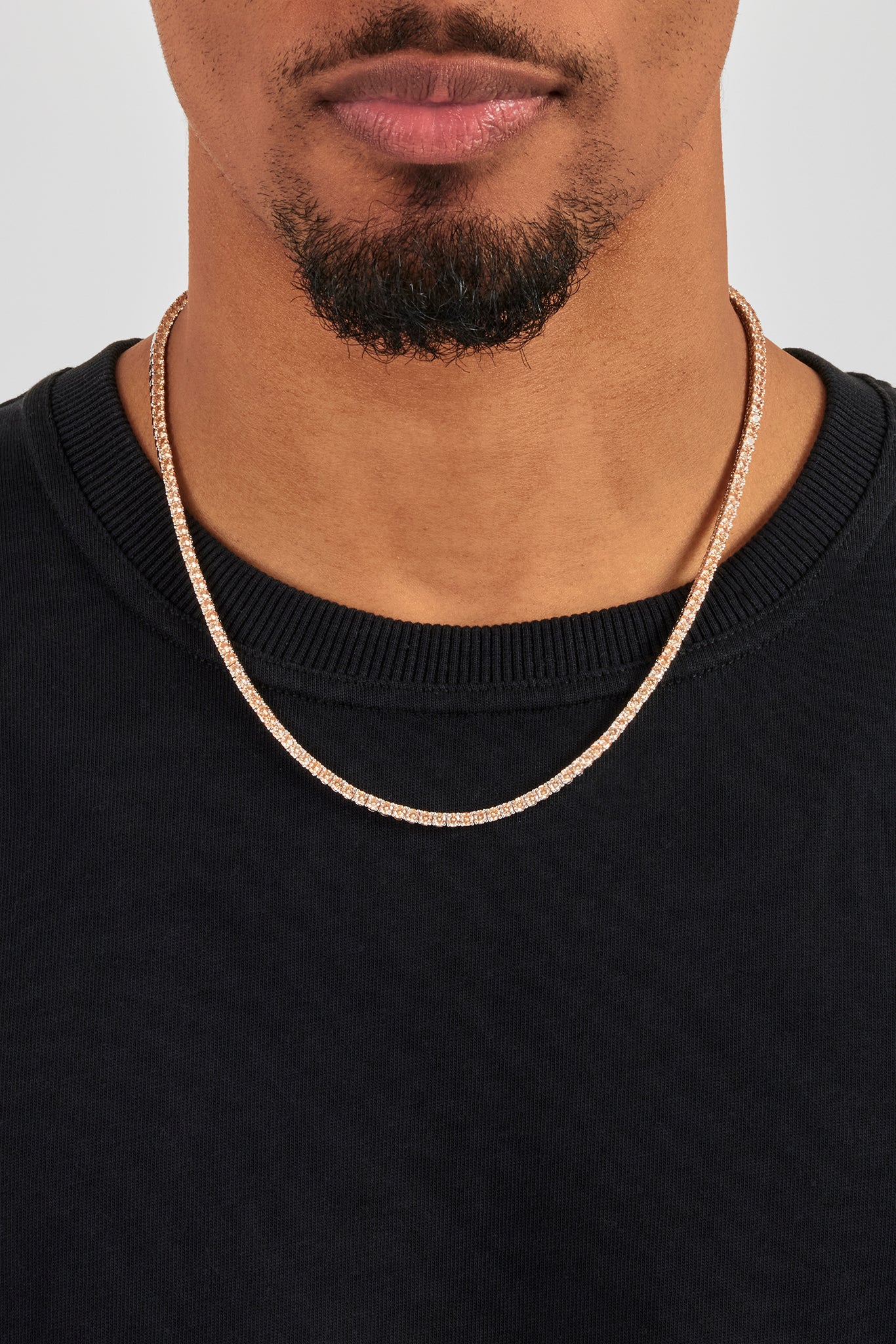 Champagnerfarbene Tenniskette – 3 mm