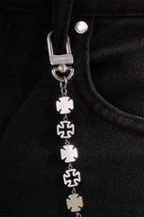 Motif Cross Outline Jean Chain - 10mm - White