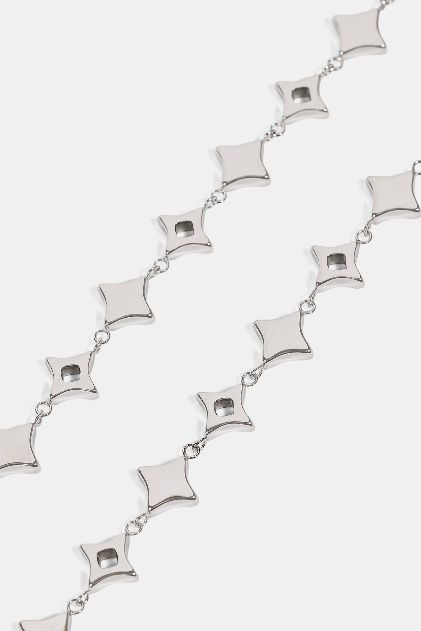 Star Outline Jean Chain - 10mm - White