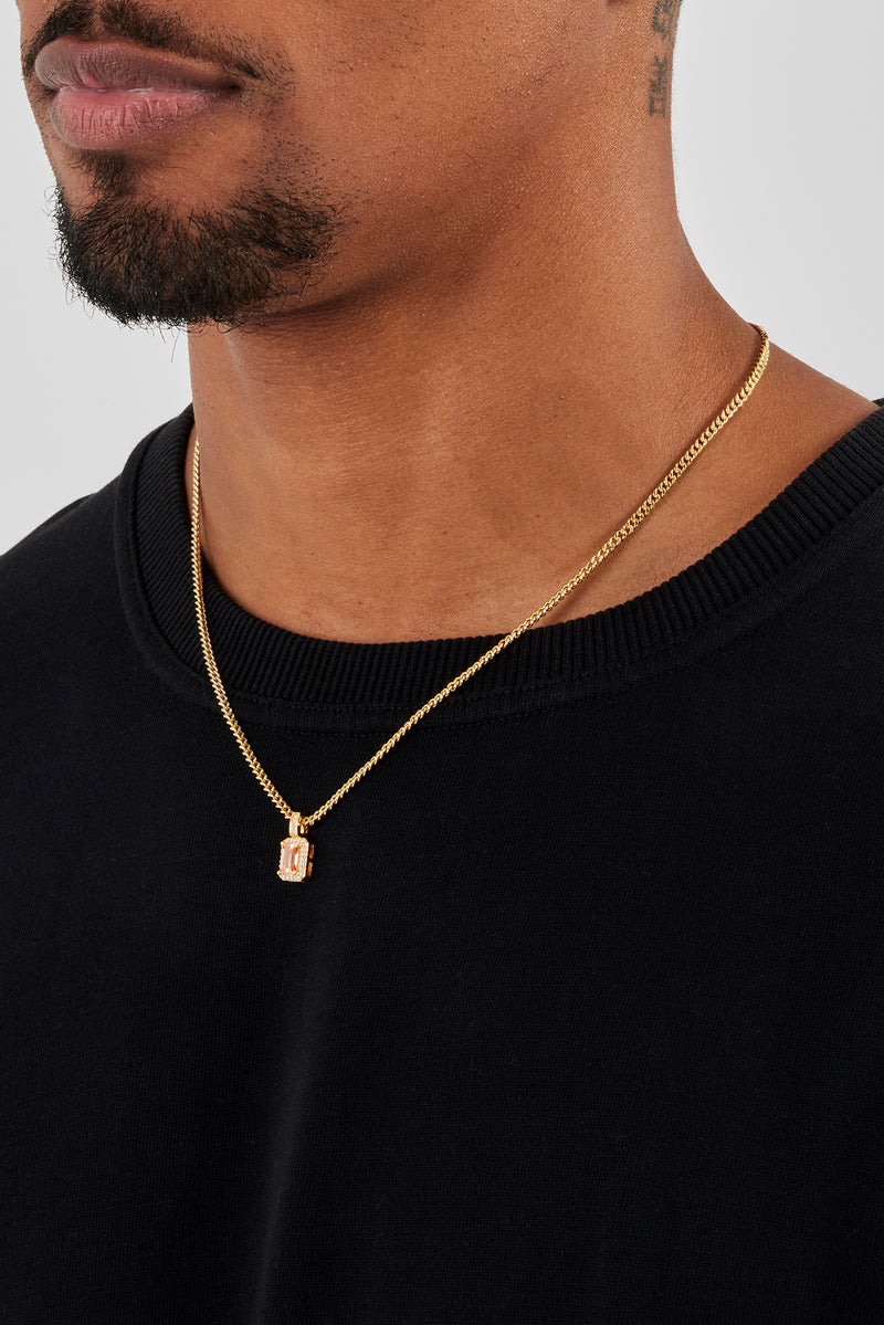 Champagner Edelstein Halskette - 10mm