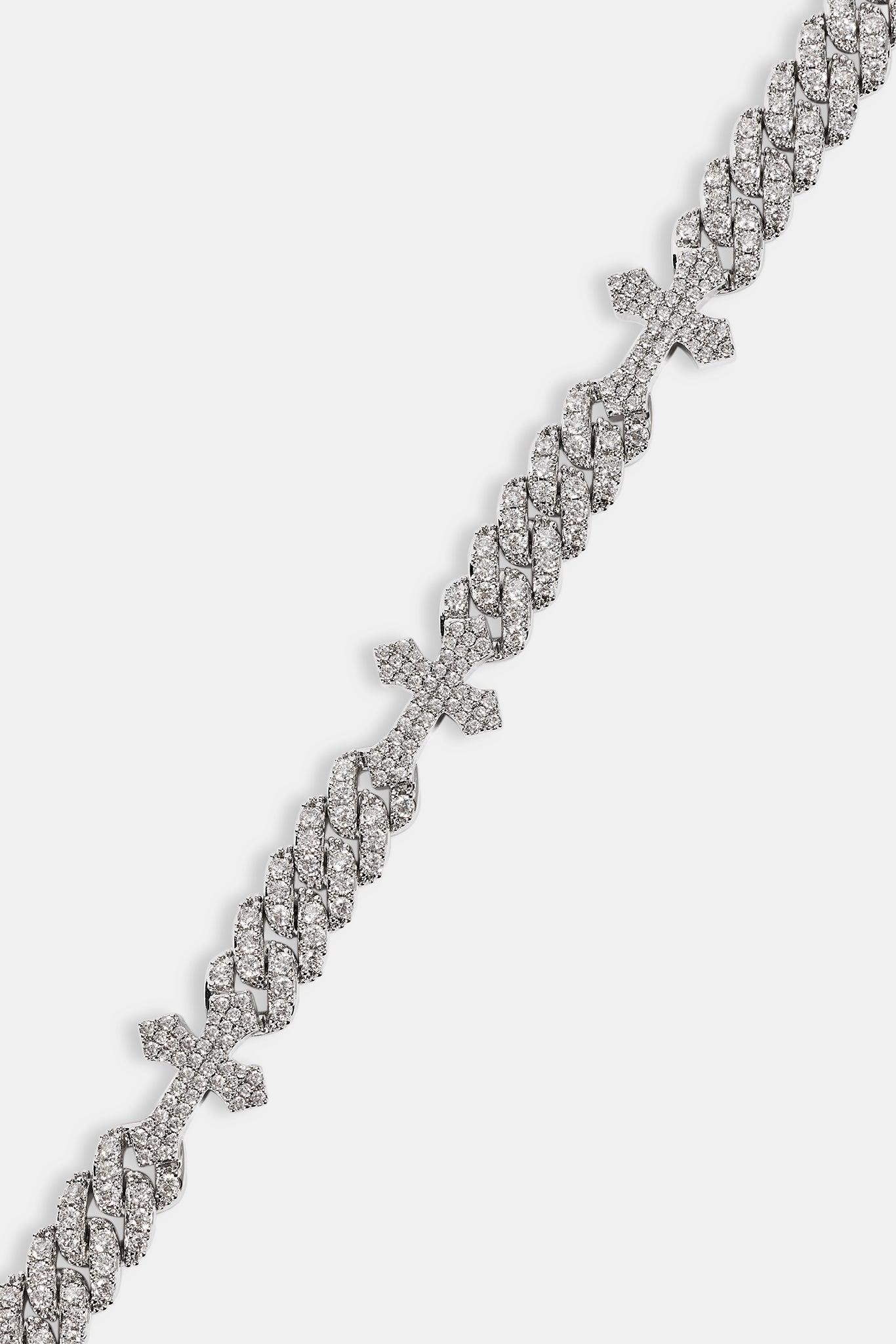 Kubanisches Armband mit Kreuz-Eisverzierung – 8 mm