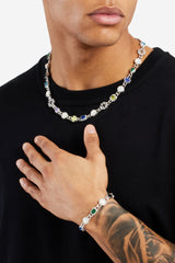 Cuban Link Gemstone & Motif Chain & Bracelet