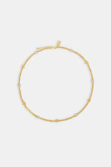 Cuban Flower and Cz Chain - 6mm