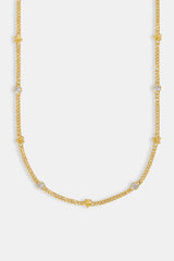 Cuban Flower and Cz Chain - 6mm