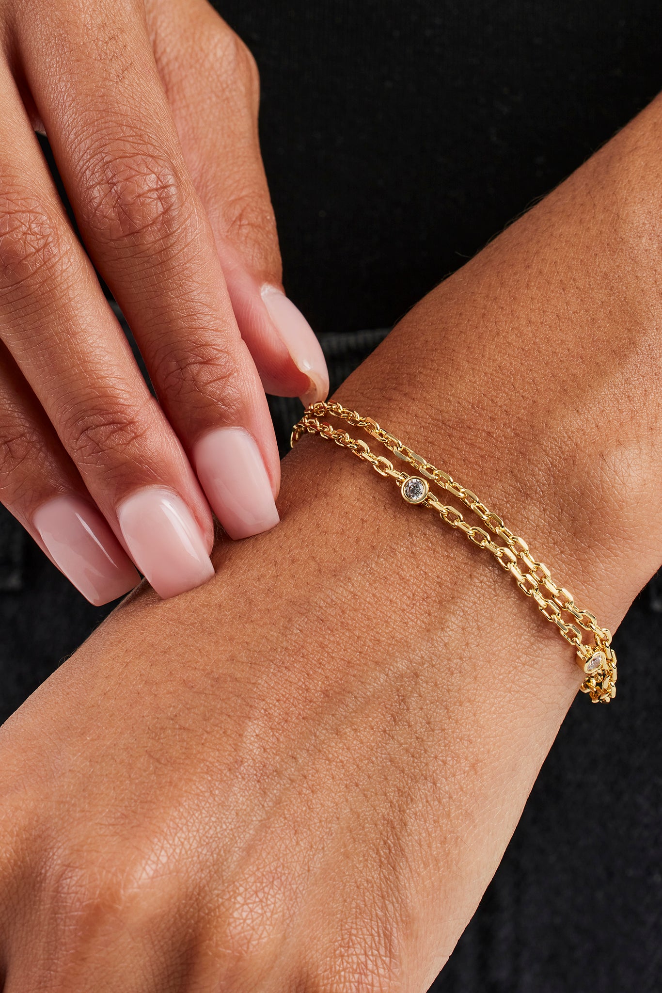 Doppellagiges Ice Rolo-Armband – 5 mm