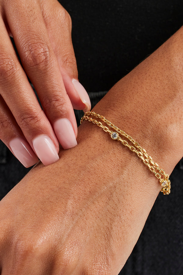 Doppellagiges Ice Rolo-Armband – 5 mm