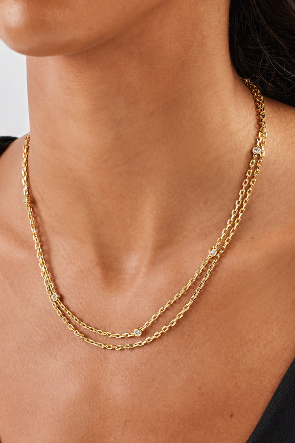 Doppellagige Ice Rolo Halskette – 5 mm