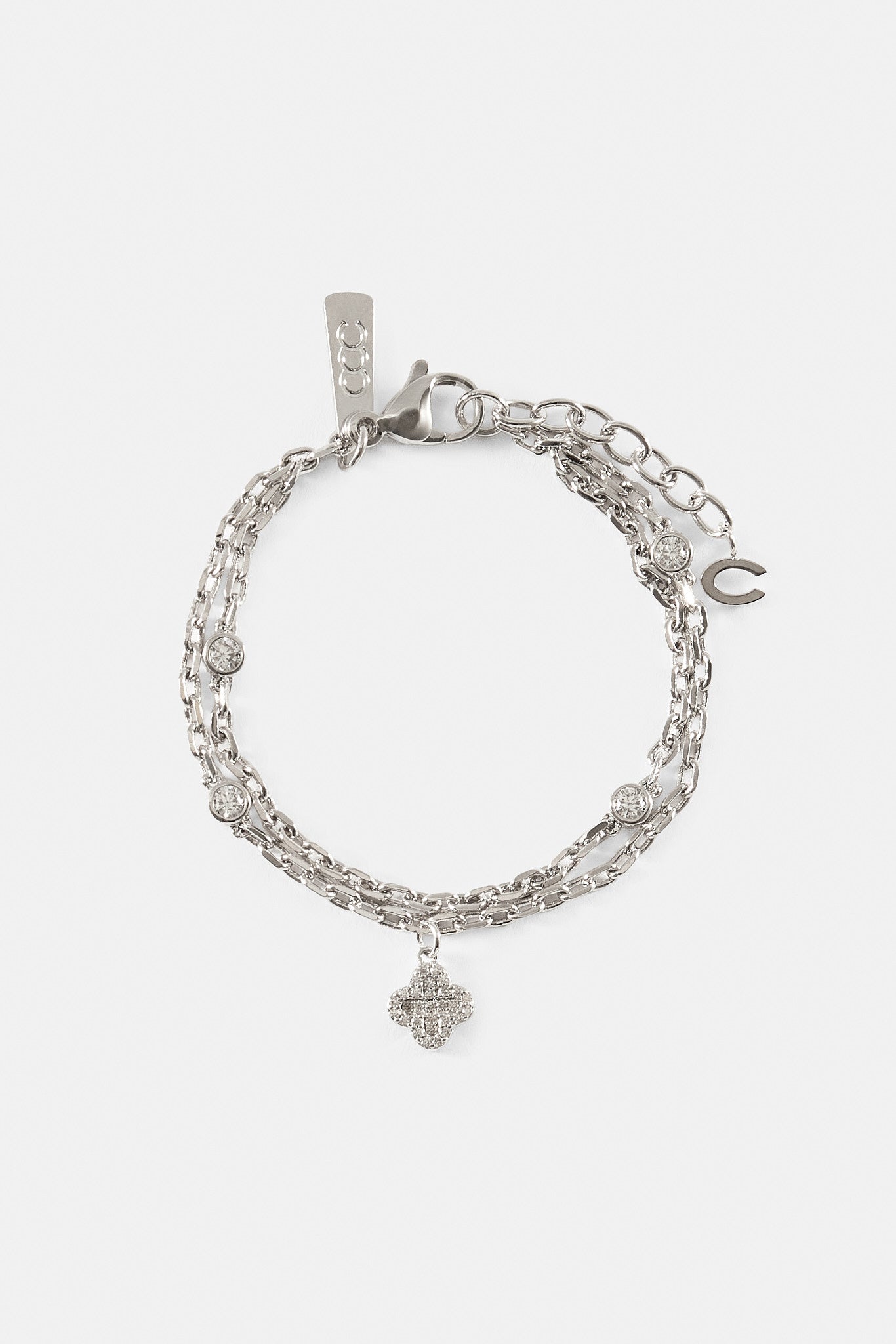 Doppellagiges Rolo-Armband mit Eis- und Motivmotiv – 10 mm