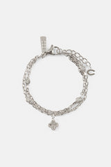 Doppellagiges Rolo-Armband mit Eis- und Motivmotiv – 10 mm