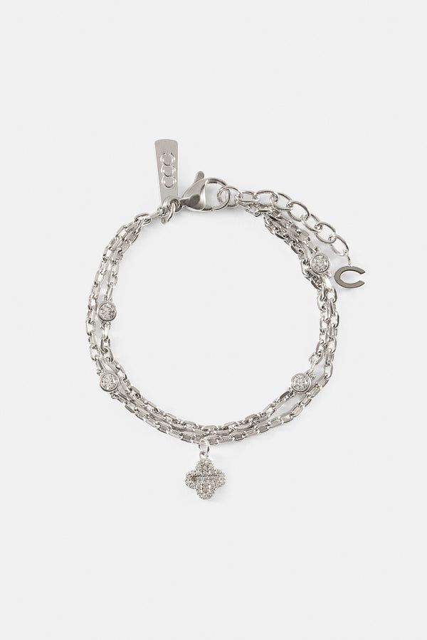 Doppellagiges Rolo-Armband mit Eis- und Motivmotiv – 10 mm