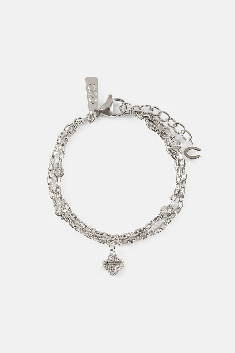 Doppellagiges Rolo-Armband mit Eis- und Motivmotiv – 10 mm