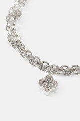 Doppellagiges Rolo-Armband mit Eis- und Motivmotiv – 10 mm