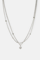 Double Layer Iced & Motif Rolo Necklace - 15mm