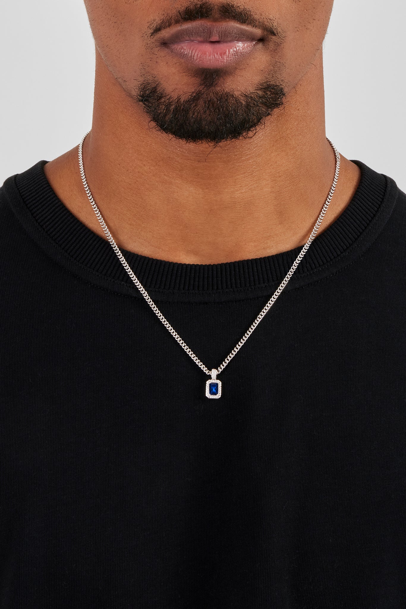 Dunkelblaue Edelsteinkette - 10mm