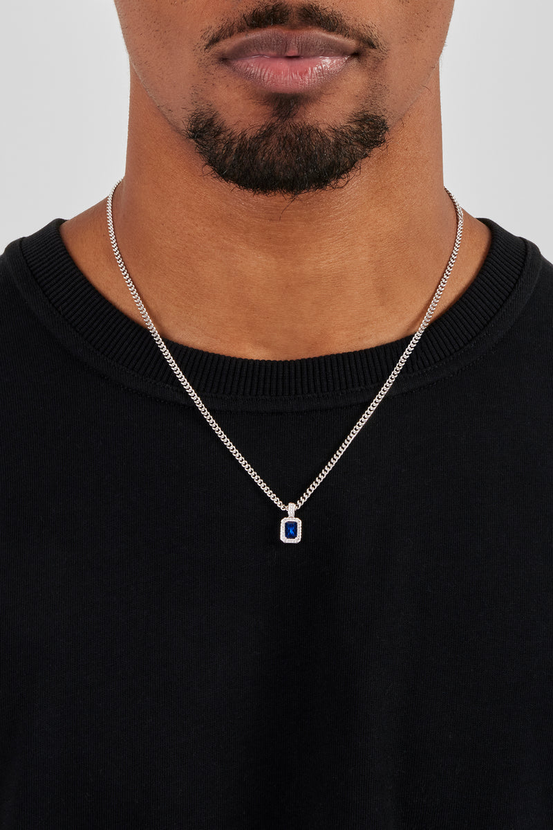 Dunkelblaue Edelsteinkette - 10mm