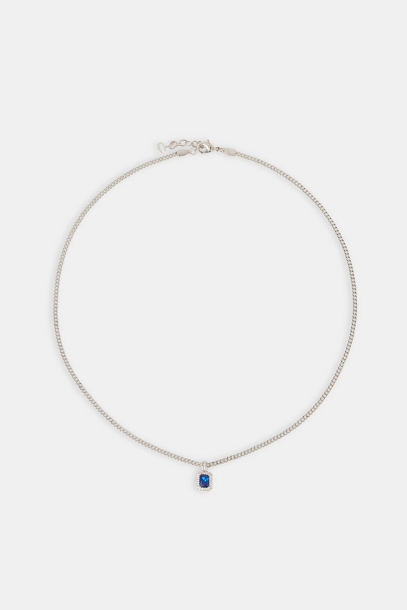 Dunkelblaue Edelsteinkette - 10mm