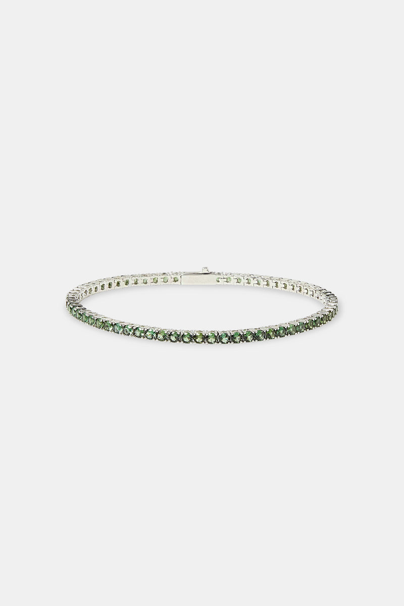 Dark Green Tennis Bracelet - 3mm