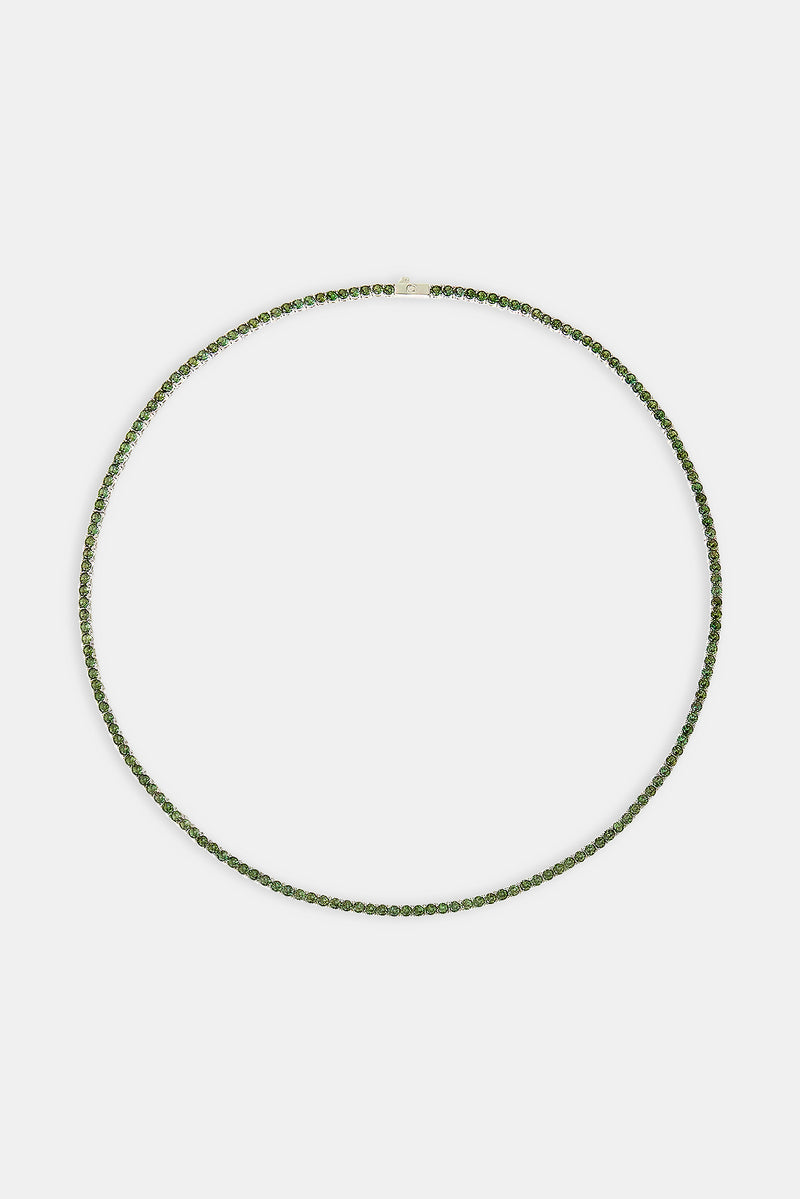 Dunkelgrüne Tenniskette – 3 mm