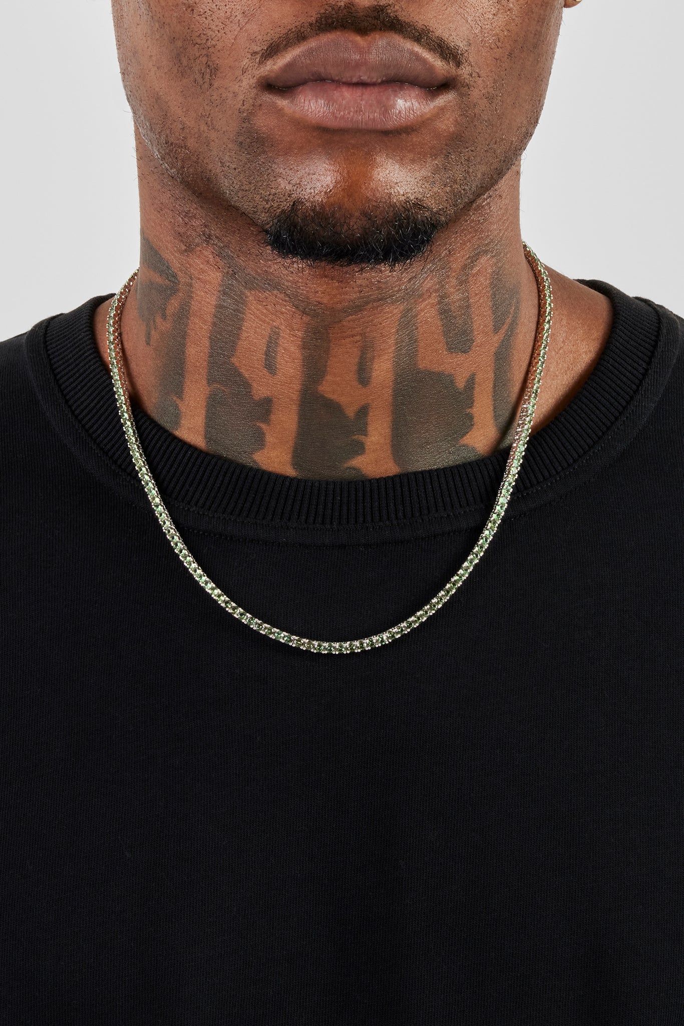 Dunkelgrüne Tenniskette – 3 mm