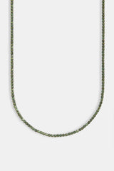 Dunkelgrüne Tenniskette – 3 mm