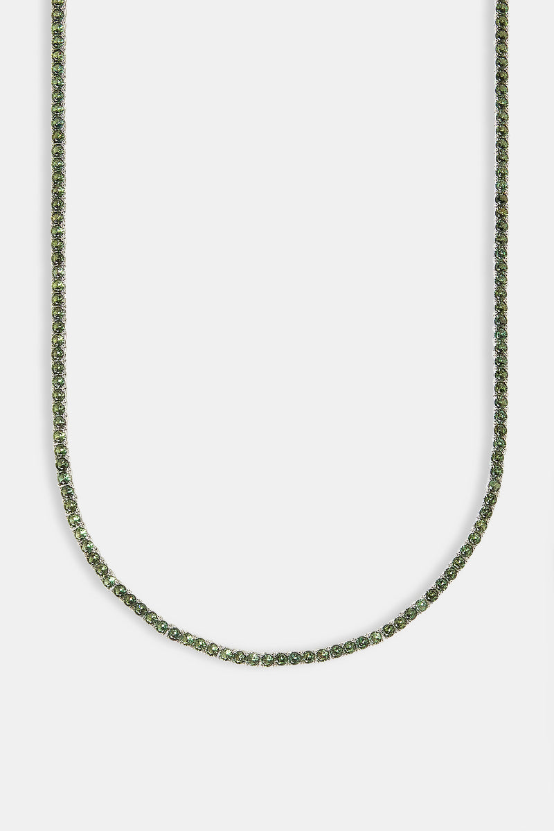 Dunkelgrüne Tenniskette – 3 mm