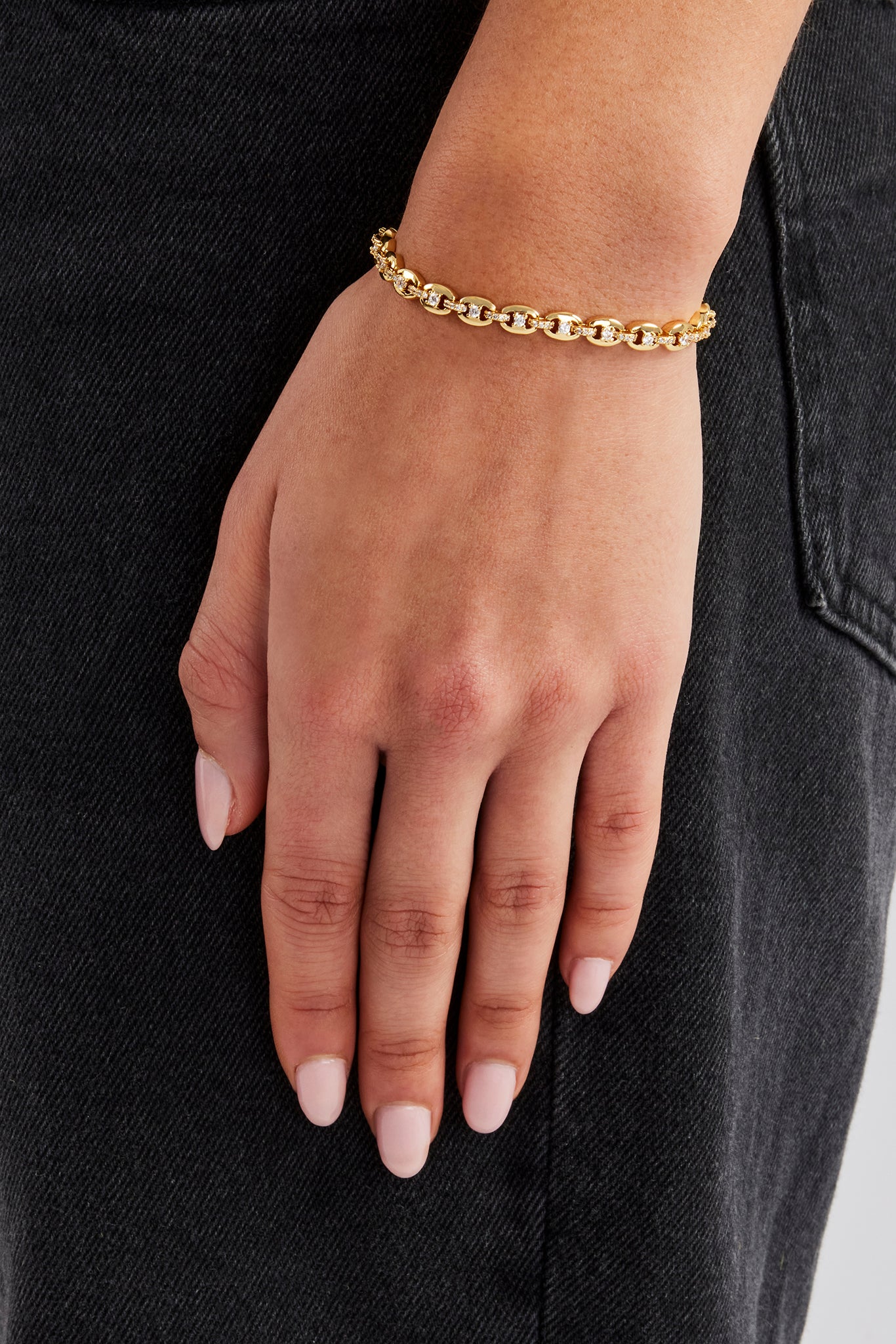 Polished & Iced Mix Bracelet - 5mm