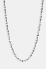 Motif & Circle CZ Multigem Chain - 6mm - White