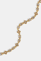 Motif & Circle CZ Multigem Chain - 6mm - Gold