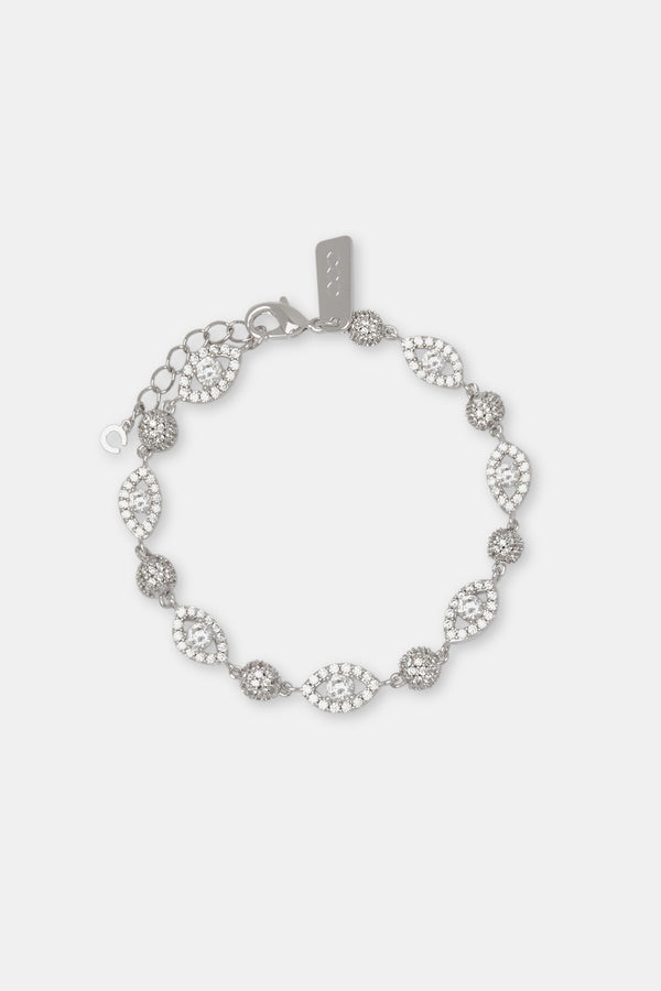 Vereistes Böses Auge Armband - 8mm