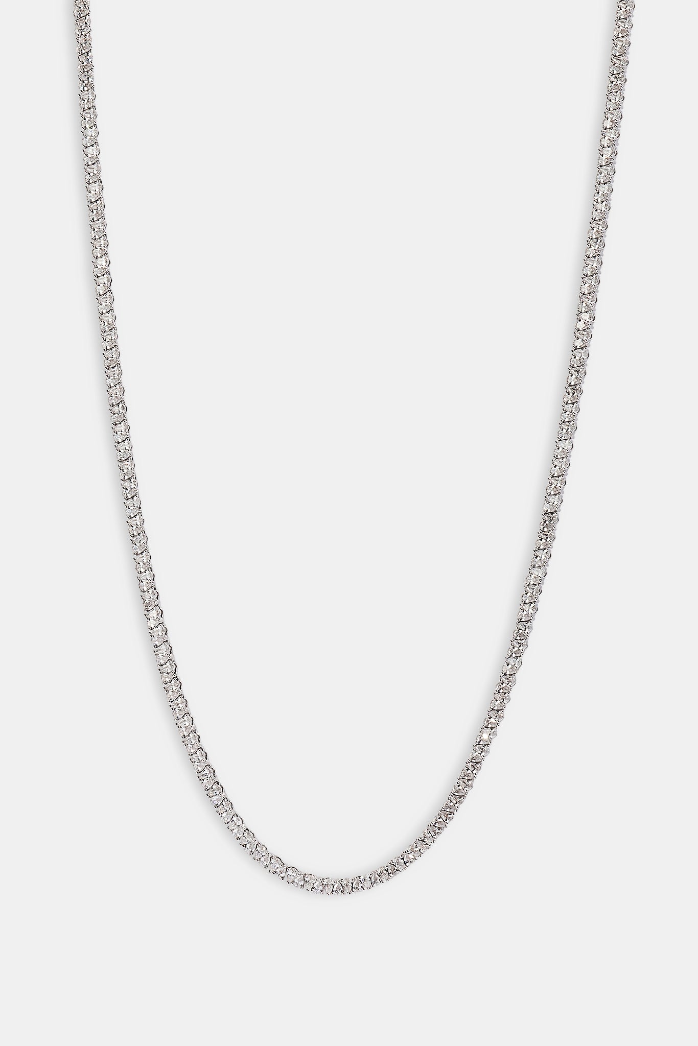 Pear Stone Tennis Chain - 3mm - White