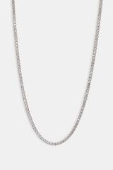 Pear Stone Tennis Chain - 3mm - White