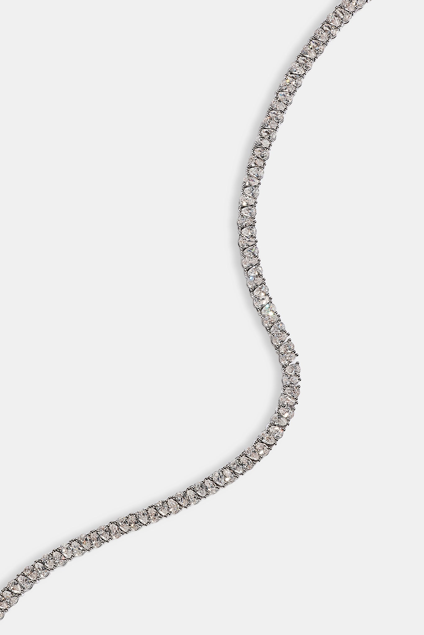 Pear Stone Tennis Chain - 3mm - White