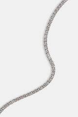Pear Stone Tennis Chain - 3mm - White