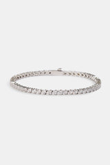 Pear Stone Tennis Bracelet - 3mm - White